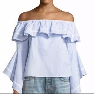 Rebecca Minkoff Feri Ruffle Off The Shoulder Top